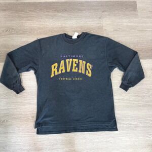 Chalk Line Baltimore Ravens Sweatshirt Mens XL Black‎ Vintage Fleece NFL Logo